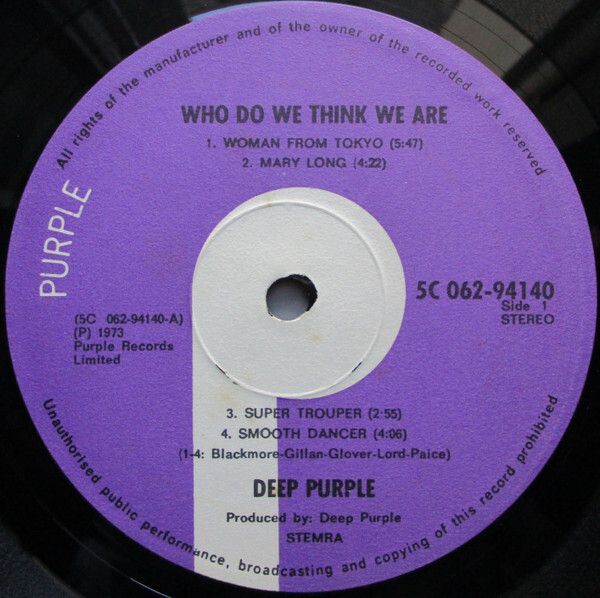 Deep Purple Who Do We Think We Are