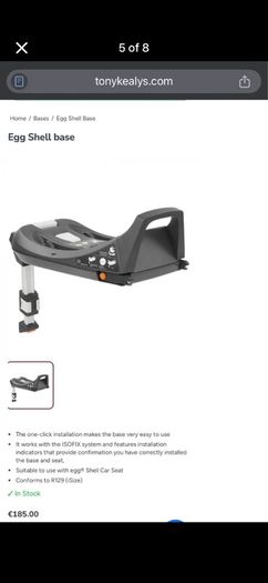 Egg 2 Egg Shell Infant car seat and 2 isofix bases