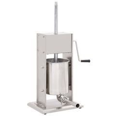 Manual Sausage Stuffer Silver 10 L Stainless Steel