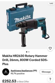 Makita HR2630 Rotary Hammer Drill 800W Corded SDS- Plus.110V