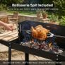 Trolley Barbecue with Warming Rack & Rotisserie Spit for Outdoor Garden Camping Patio Image 6