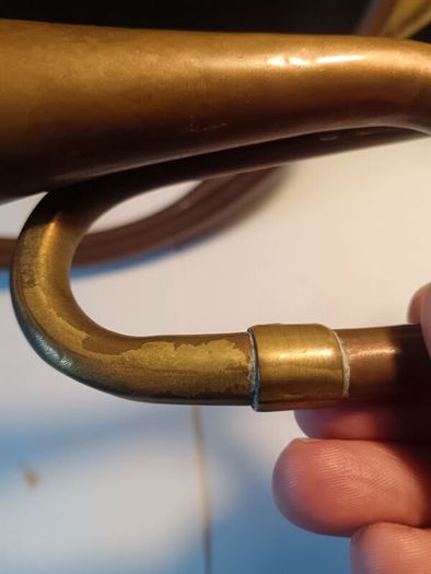 A Pair of Copper and Brass Horns