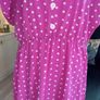 Ladies Pink & White Polka Dot Dress Image 7