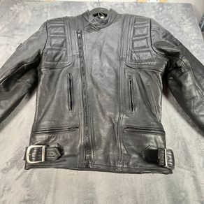 Belstaff Black Leather Motorcycle Jacket 40 - VIntage Cafe Racer