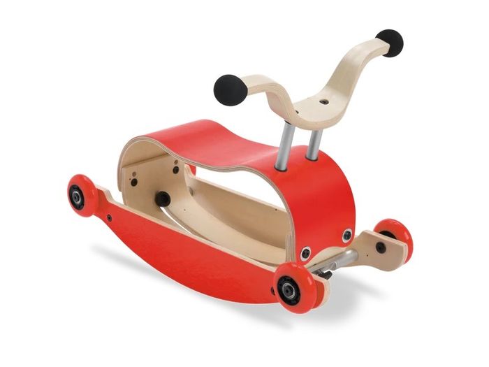 Red Wishbone Mini-Flip 3-in-1 walker, rocker, ride-on