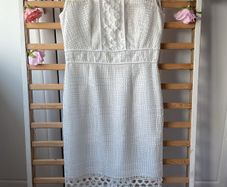 dress marks & Spencer size 10 white lace Broderie anglaise