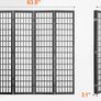 Room Divider, 4 Panel Japanese Room Divider, Wood Folding Privacy Screen Indoor, Japanese Partition Dividers Portable Decoration Screens, for Room Separation Home Office Restaurant & Bedroom Image 7