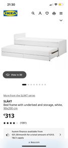 IKEA SLAKT single Bed frame with trundle bed