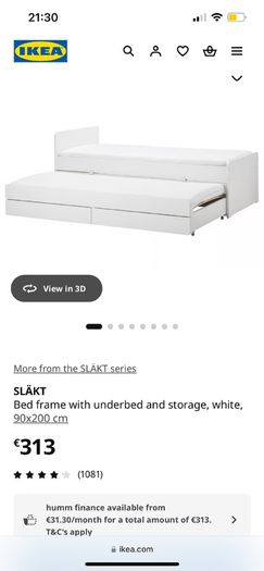 IKEA SLAKT single Bed frame with trundle bed
