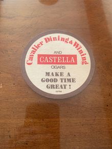 Castella cigars beer coaster