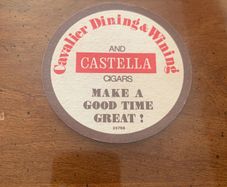 Castella cigars beer coaster