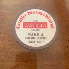 Castella cigars beer coaster
