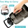 Motivational Water Bottle 2.2L - Large Capacity Water Jug with Straw & Time Marker & BPA Free Ensure Enough Water-Drinking Throughout The Day (Black, 2.2L) Image 3