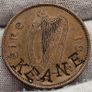 Ireland 1964 1d Penny Counterstamped KEANE JK Image 2