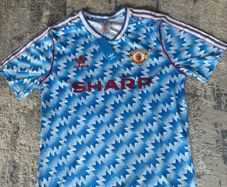 Man United blue retro 1990-92