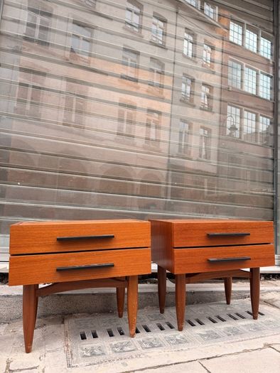 Mid century danish teak lockers bedsides