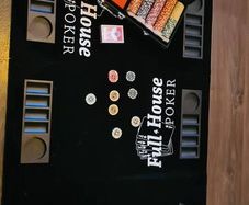 poker table and chips