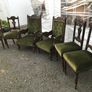 Antique grandfather & grandmother armchairs with 4 matching dining chairs Image 2