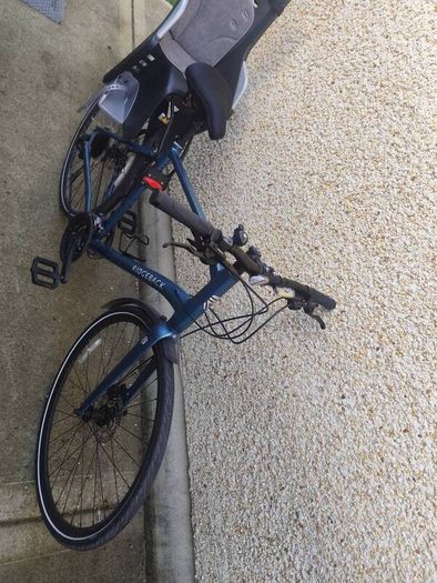 Ridgeback Element Hybrid Bike XL 21 inch Blue  Excellent Condition  and Child Seat and Extras