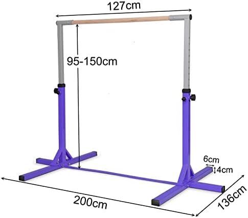 Gymnastics Bars, Junior Training Kip Bar Gymnastics Equipment for Home,Adjustable Height Folding Horizontal Bar with Gymnastic Rings for Kid