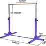 Gymnastics Bars, Junior Training Kip Bar Gymnastics Equipment for Home,Adjustable Height Folding Horizontal Bar with Gymnastic Rings for Kid Image 2