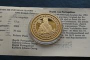Portugaloser Gold gilt commemorative  - German Gold coin 1584 10 Ducats Johann Georg