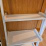 White Wooden Ladder Bookshelf / Leaning Wall Shelves 5 Tier Image 5