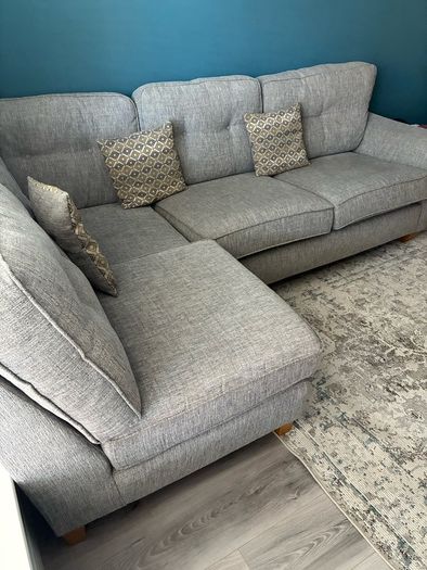 Corner sofa and Arm Chair with Foot Stool