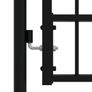 Fence Gate with Spear Top Black 305x150 cm Image 4