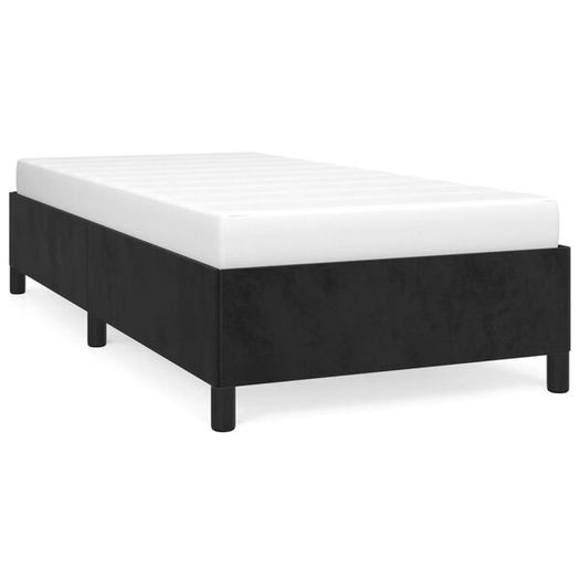 Bed Frame without Mattress Black 90x190 cm Single Single Velvet