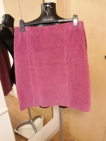 Women's Skirt Fushia Pink Suede 14