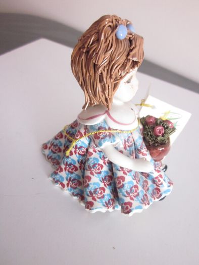 Lino Zampiva Spaghetti Hair Porcelain Girl Figurine
