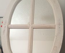 Scandinavian Solid Wood Oval Mirror
