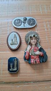Vintage Religious Fridge Magnets x4
