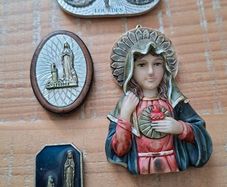 Vintage Religious Fridge Magnets x4