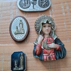 Vintage Religious Fridge Magnets x4