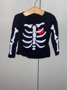 Halloween fancy dress skeleton long sleeve top