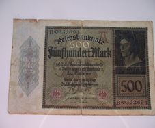 Germany. Reichsbanknote. 500 Mark (27.3.1922)