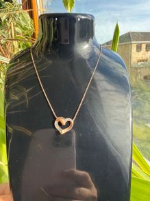 Natural Diamond Heart Necklace