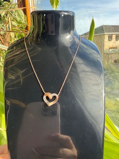 Natural Diamond Heart Necklace