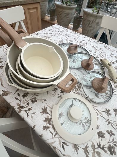 Set of pans and pots