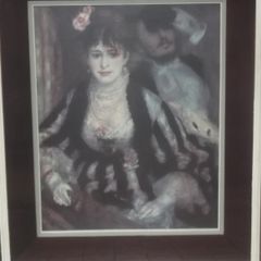 a lovely large picture print by auguste renoir  la loge
