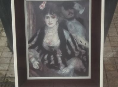 a lovely large picture print by auguste renoir  la loge