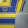 Old Ruts FC (S) Player Issue Rugby Jersey  Raging Bull Shirt  Yellow Blue Small Image 4