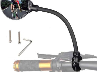 Bike Mirror Bike Handlebar Rearview Mirror Rotatable And Adjustable Wide Angle Rear View Shockproof Convex Mirror Universal