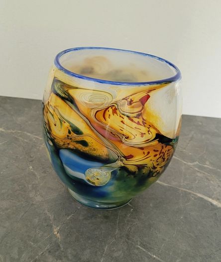 20th Century blown multilayer glass vase