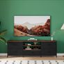 TV Stand Cabinet, TV Unit with 5 Drawers, 140 cm, Black TV Console Table with Storage Organizers, Entertainment Center with Open Shelf for Living Room, Bedroom Image 7