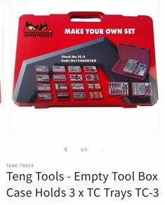 Teng Tools TC3 Toolbox Case Empty.
