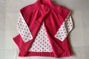 Brand New Girls Havoc Pink Cardigan &amp; Polka Dot Top - 2pc set