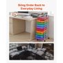 Rolling Cart with Drawers, 10 Drawer Storage Organizer, Mobile Utility Cart with Steel Frame, Universal Casters & 2 Brakes, Great for Office, Classroom, Craft Tools, Garage, Studio, Rainbow Image 6